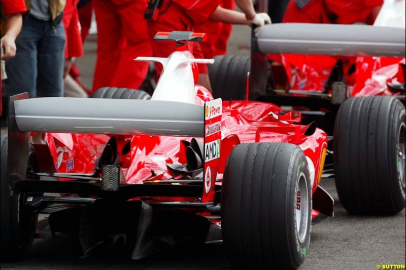 Saturday practice and qualifying for the French Grand Prix. Magny Cours, France. July 3rd 2004.