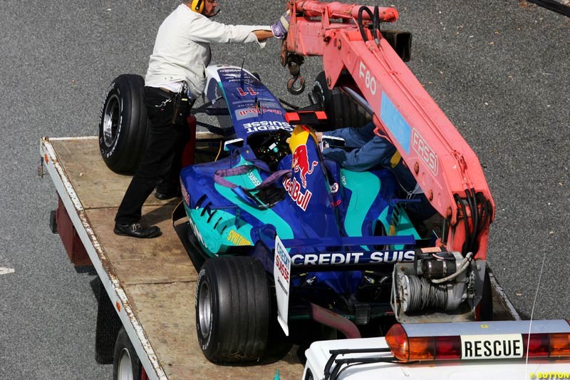  Saturday practice for the French Grand Prix. Magny Cours, France. July 3rd 2004.