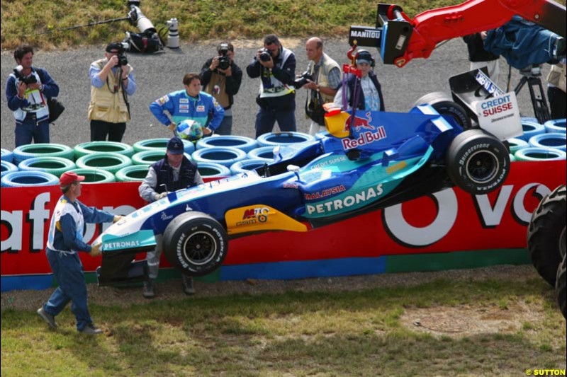  Saturday practice for the French Grand Prix. Magny Cours, France. July 3rd 2004.