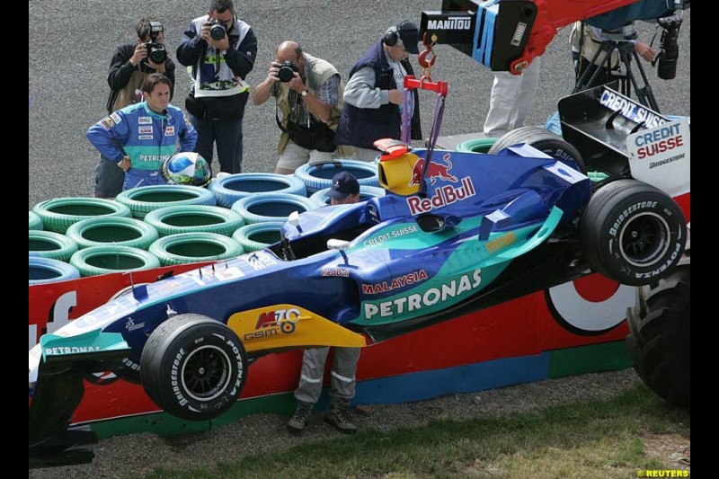  Saturday practice for the French Grand Prix. Magny Cours, France. July 3rd 2004.