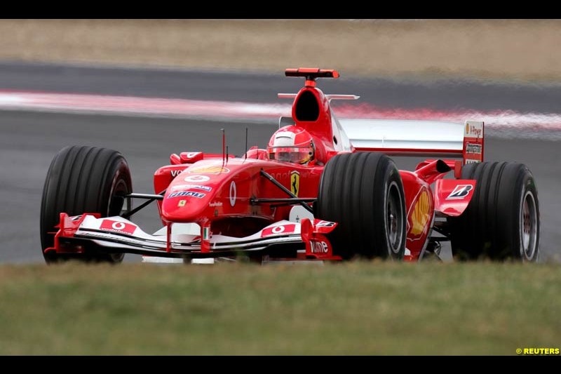  Saturday practice for the French Grand Prix. Magny Cours, France. July 3rd 2004.