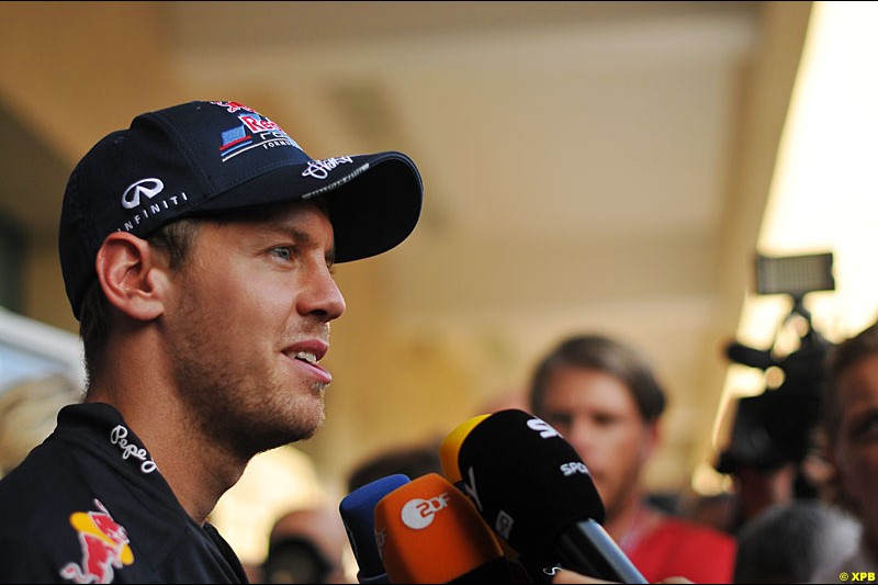Sebastian Vettel, Red Bull Racing, Formula One World Championship, Round 18, Abu Dhabi Grand Prix, Yas Marina Circuit, United Arab Emirates. Thursday 1 November 2012.