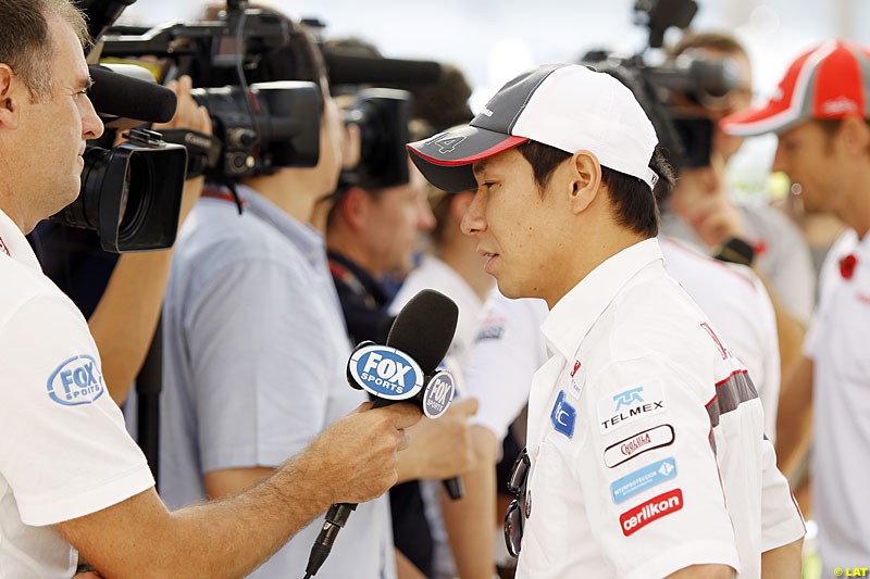 Kamui Kobayashi, Sauber, Formula One World Championship, Round 18, Abu Dhabi Grand Prix, Yas Marina Circuit, United Arab Emirates. Thursday 1 November 2012.