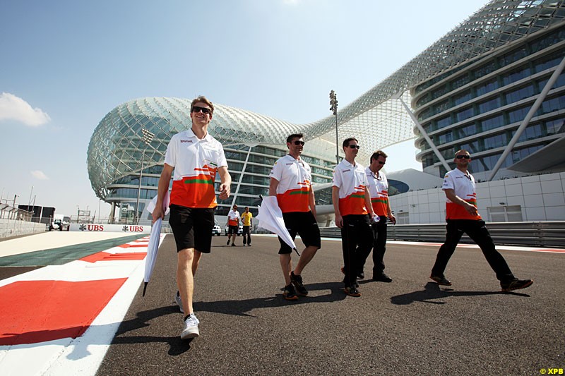 Nico Hulkenberg, Force India F1, Formula One World Championship, Round 18, Abu Dhabi Grand Prix, Yas Marina Circuit, United Arab Emirates. Thursday 1 November 2012.