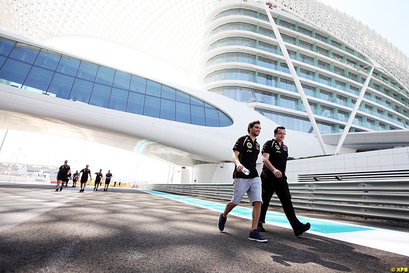 Jerome d'Ambrosio, Lotus F1 Team,  Formula One World Championship, Round 18, Abu Dhabi Grand Prix, Yas Marina Circuit, United Arab Emirates. Thursday 1 November 2012. 