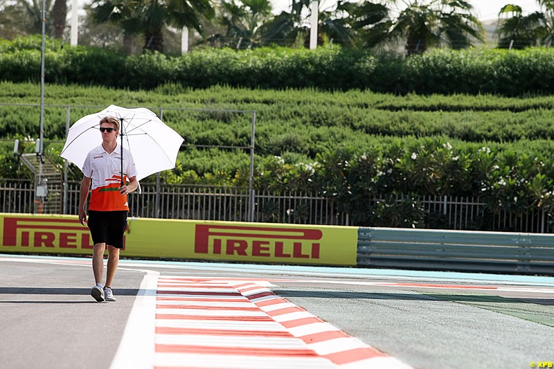 Nico Hulkenberg, Force India F1,  Formula One World Championship, Round 18, Abu Dhabi Grand Prix, Yas Marina Circuit, United Arab Emirates. Thursday 1 November 2012. 