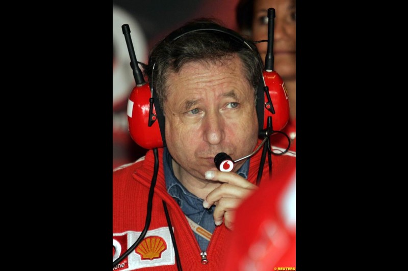 Jean Todt. Friday practice for the British Grand Prix. Silverstone, England. July 9th 2004.