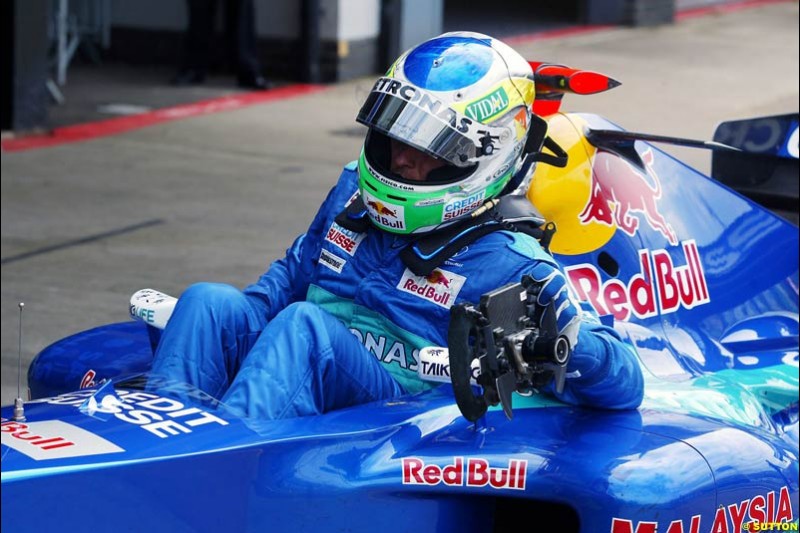 Giancarlo Fisichella, Sauber-Petronas, British GP, Friday July 9th, 2004.