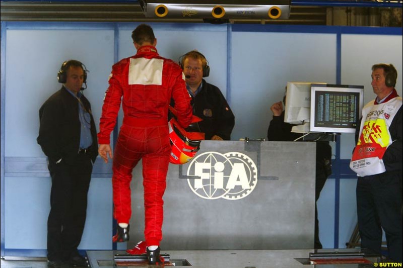 Michael Schumacher, British GP, Friday July 9th, 2004.