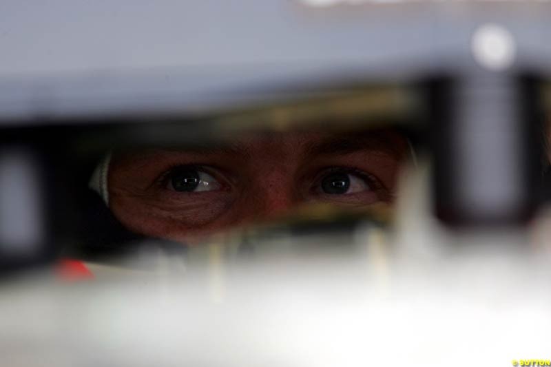 Cristiano da Matta, Toyota, British GP, Friday July 9th, 2004.