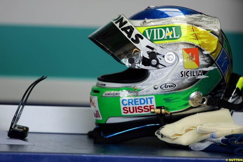 Giancarlo Fisichella, British GP, Friday July 9th, 2004.