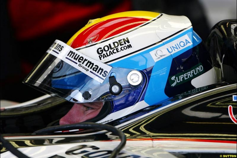 Bas Leinders, Minardi-Cosworth, British GP, Friday July 9th, 2004.