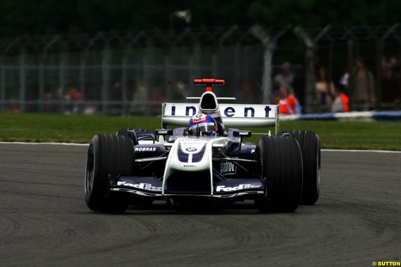 Juan Pablo Montoya, BMW-Williams, British GP, Friday July 9th, 2004.