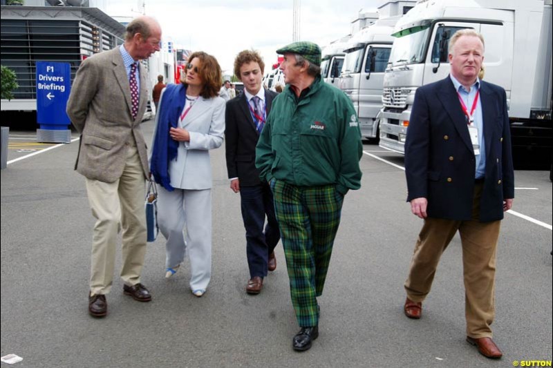 Sir Jackie Stewart and Duke of Kent, British GP, Friday July 9th, 2004.
