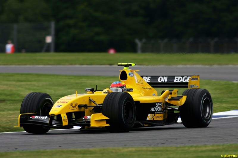 Timo Glock, Jordan-Ford, British GP, Friday July 9th, 2004.