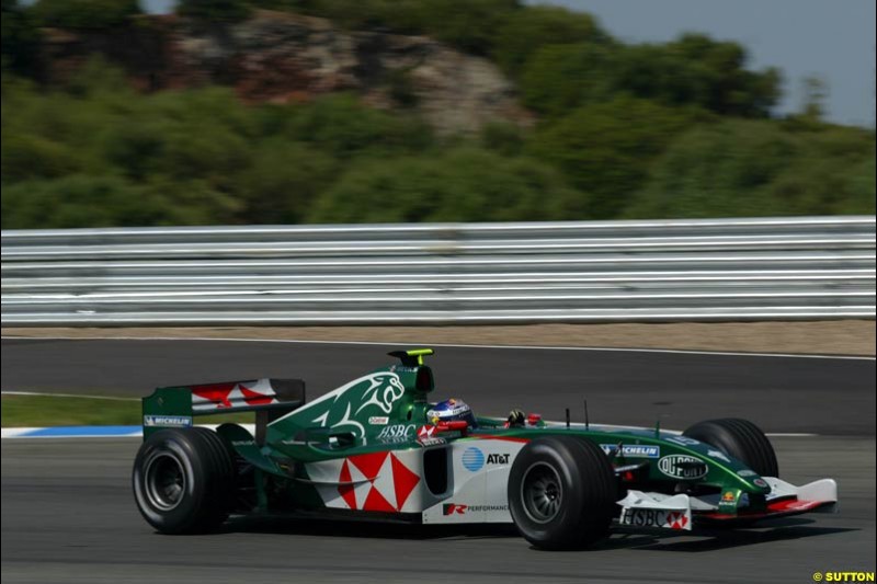 Christian Klien, Jaguar,  Jerez testing, Friday July 16th, 2004.