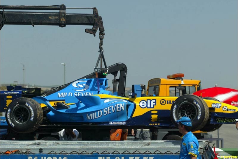 Renault, Jerez testing, Thursday July 15th, 2004.