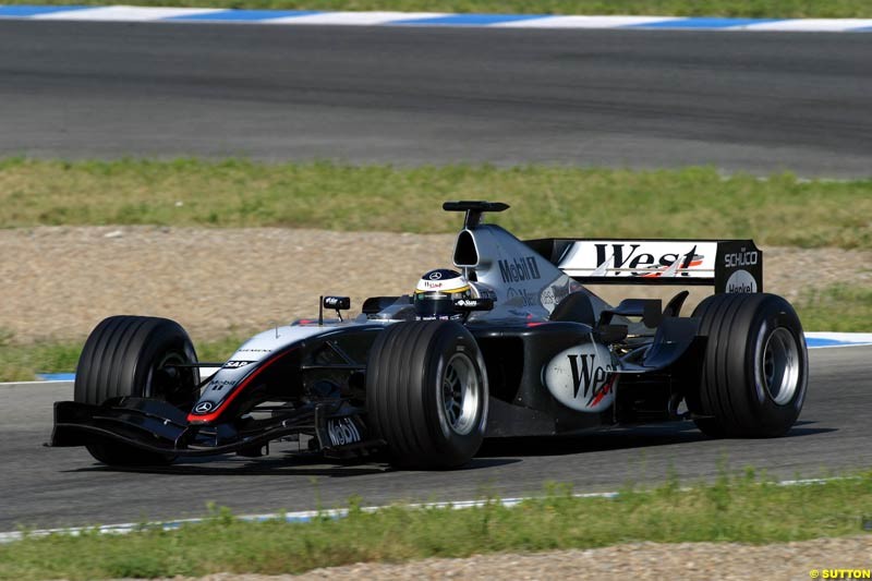 Pedro de la Rosa, McLaren-Mercedes,  Jerez testing, Thursday July 15th, 2004.