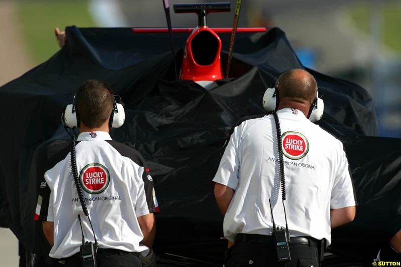 BAR-Honda, Jerez testing, Thursday July 15th, 2004.