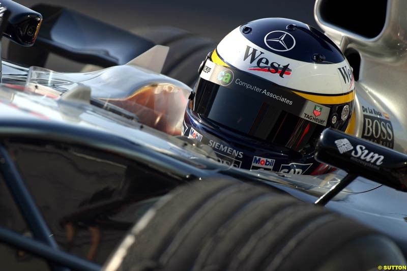 Pedro de la Rosa, McLaren-Mercedes, Jerez testing, Thursday July 15th, 2004.