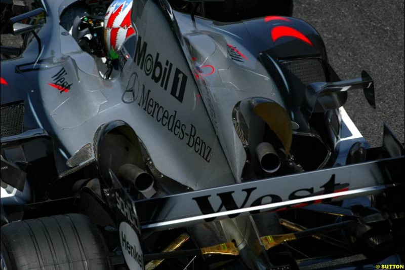Alex Wurz, McLaren-Mercedes, Jerez testing, Wednesday July 14th, 2004.