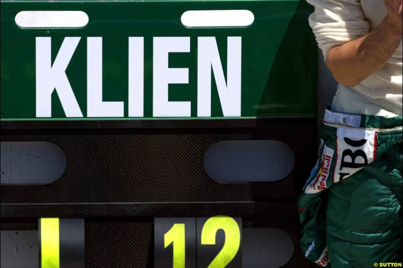 Christian Klien, Jerez testing, Wednesday July 14th, 2004.