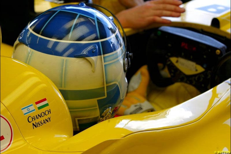 Chanoch Nissany, Jordan-Ford, Silverstone testing, Wednesday July 14th, 2004.
