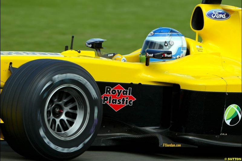 Chanoch Nissany, Jordan-Ford, Silverstone testing, Wednesday July 14th, 2004.