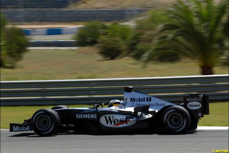 Pedro de la Rosa, McLaren-Mercedes,  Jerez Testing, Wednesday July 14th, 2004.