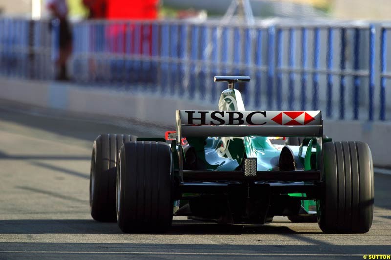 Jaguar, Jerez Testing, Wednesday July 14th, 2004.