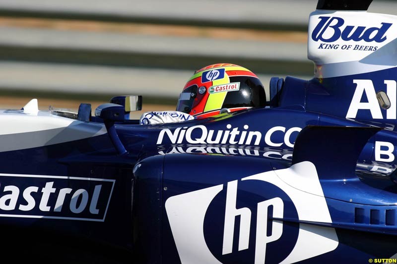 Antonio Pizzonia, BMW-Williams, Jerez Testing, Wednesday July 14th, 2004.