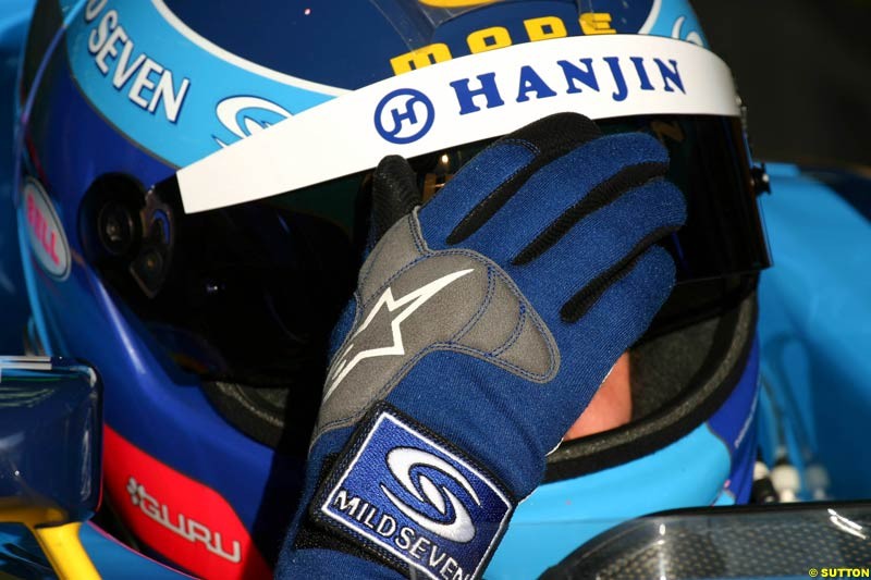 Franck Montagny, Renault, Jerez testing, Wednesday July 14th, 2004.