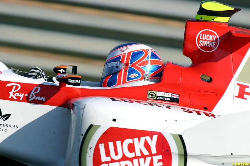 Jenson Button, BAR-Honda,  Jerez testing, Wednesday July 14th, 2004.