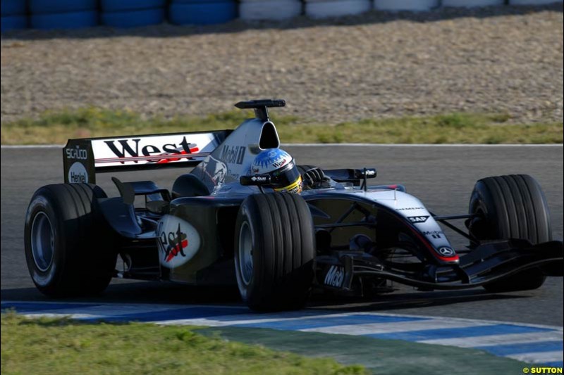 Alex Wurz, McLaren-Mercedes, Jerez testing, Wednesday July 14th, 2004.