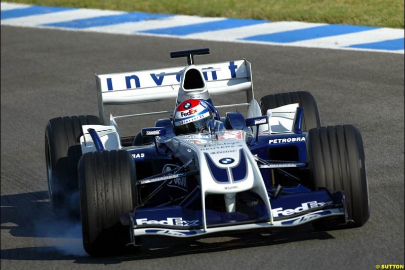 Marc Gene, BMW-Williams,  Jerez testing, Wednesday July 14th, 2004.