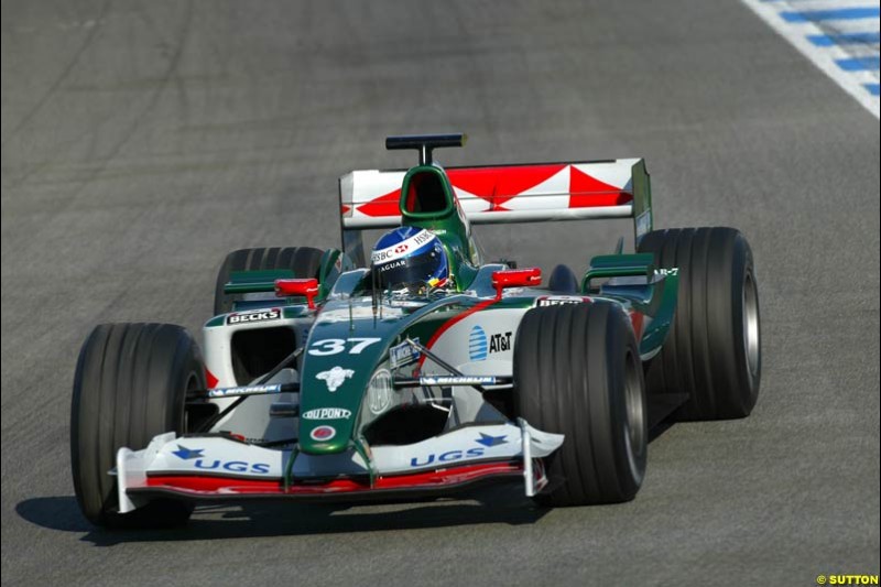 Bjorn Wirdheim, Jaguar, Jerez testing, Wednesday July 14th, 2004.