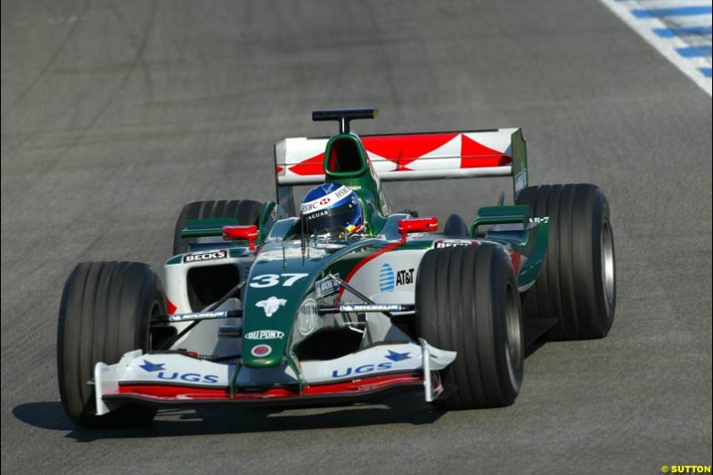 Bjorn Wirdheim, Jaguar,  Jerez testing, Wednesday July 14th, 2004.