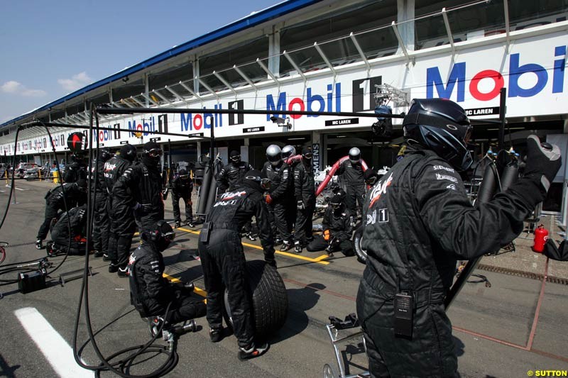 Mclaren-Mercedes, German GP, Thursday July 22nd, 2004.
