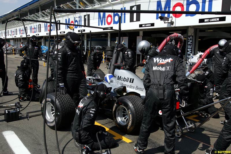 Mclaren-Mercedes, German GP, Thursday July 22nd, 2004.