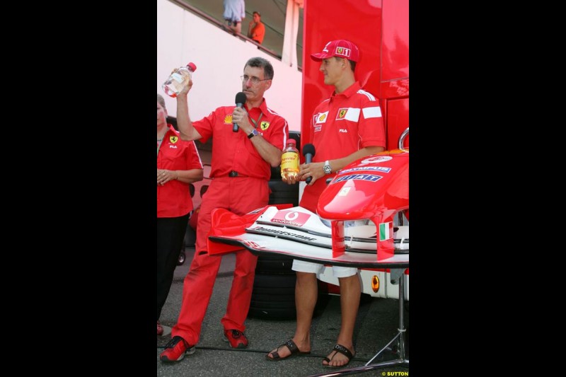 Michael Schumacher, German GP, Thursday July 22nd, 2004.