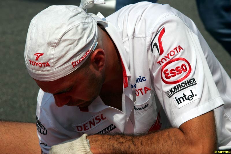Toyota, German GP, Thursday July 22nd, 2004.