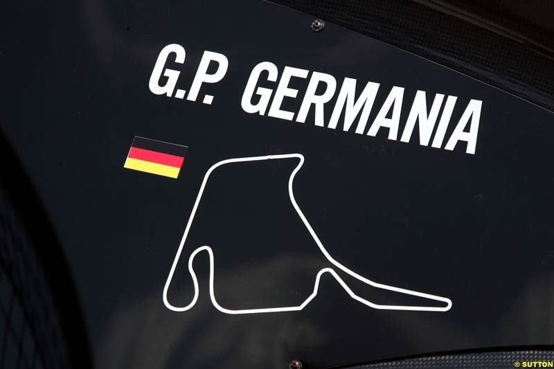 German GP, Thursday July 22nd, 2004.