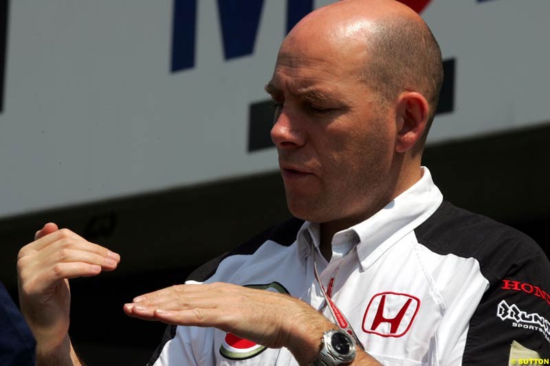 Jock Clear, German GP, Thursday July 22nd, 2004.