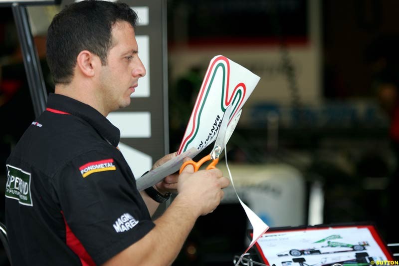 Minardi, German GP, Thursday July 22nd, 2004.