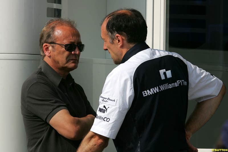 Werner Heinz (Heidfeld's manager), German GP, Sunday July 25th, 2004.