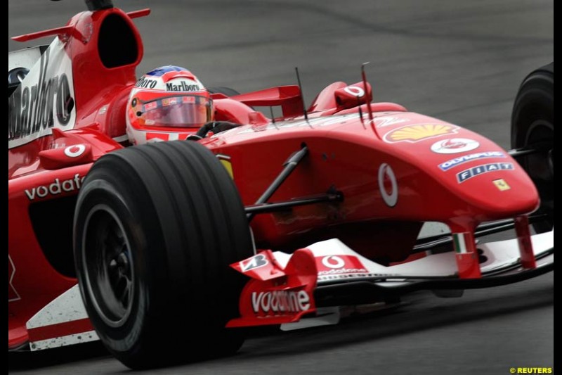 Rubens Barrichello, Ferrari,  German GP, Saturday July 24th, 2004.