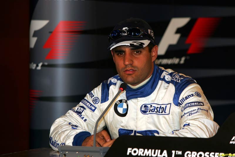 Juan Pablo Montoya, German GP, Saturday July 24th, 2004.