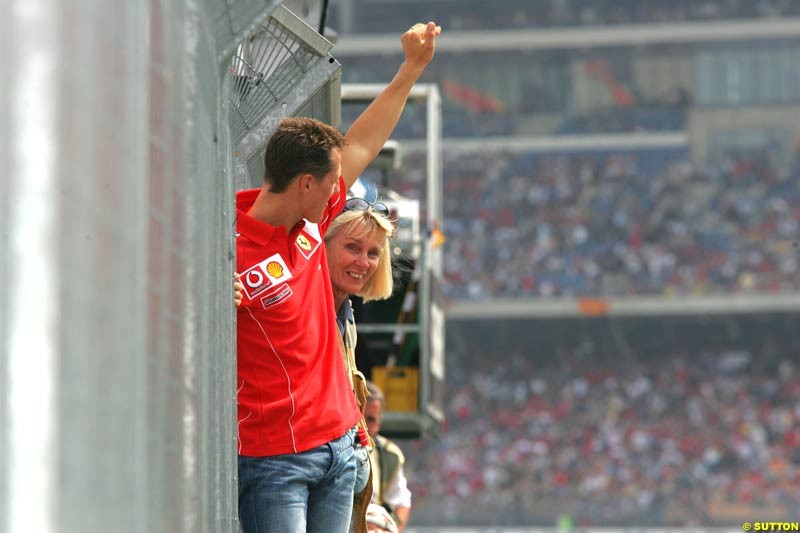 Michael Schumacher, German GP, Saturday July 24th, 2004..