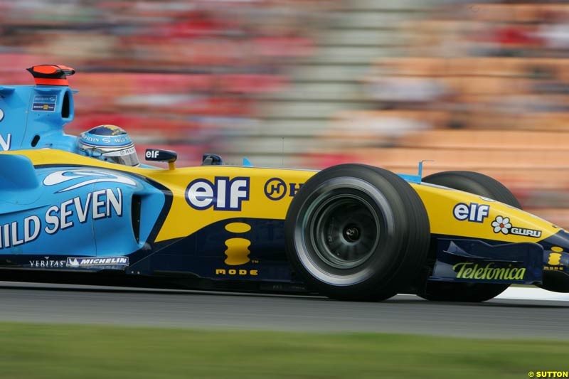 Jarno Trulli, Renault, German GP, Saturday July 24th, 2004.