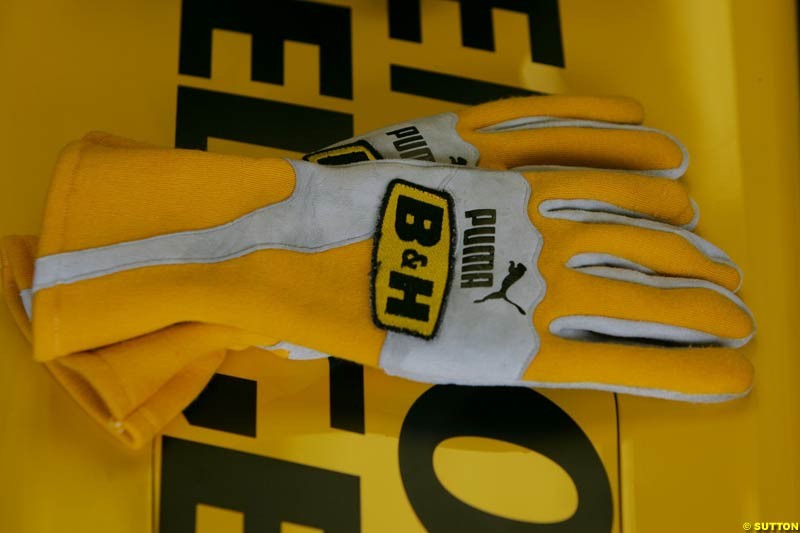 Jordan, German GP, Saturday July 24th, 2004.